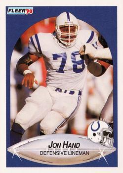 #230 Jon Hand - Indianapolis Colts - 1990 Fleer Football