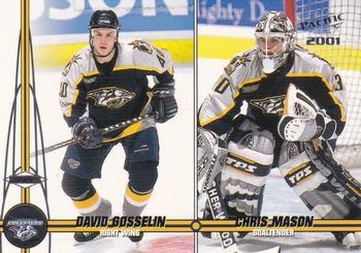 #230 David Gosselin / Chris Mason - Nashville Predators - 2000-01 Pacific Hockey