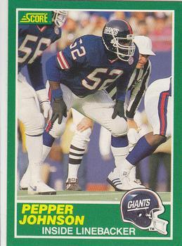 #230 Pepper Johnson - New York Giants - 1989 Score Football