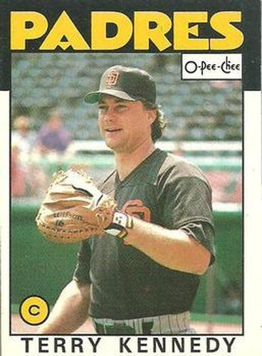 #230 Terry Kennedy - San Diego Padres - 1986 O-Pee-Chee Baseball