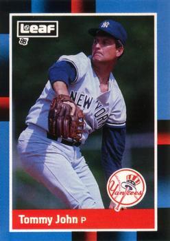 #230 Tommy John - New York Yankees - 1988 Leaf Baseball