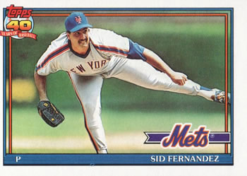 #230 Sid Fernandez - New York Mets - 1991 Topps Baseball