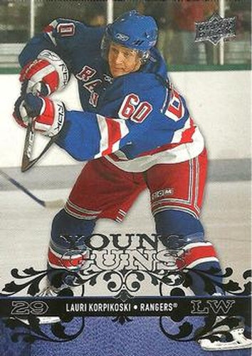 #230 Lauri Korpikoski - New York Rangers - 2008-09 Upper Deck Hockey