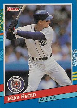 #230 Mike Heath - Detroit Tigers - 1991 Donruss Baseball