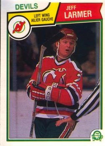 #230 Jeff Larmer - New Jersey Devils - 1983-84 O-Pee-Chee Hockey