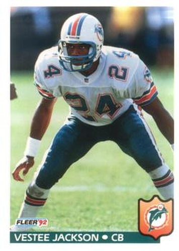#230 Vestee Jackson - Miami Dolphins - 1992 Fleer Football