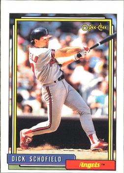 #230 Dick Schofield - California Angels - 1992 O-Pee-Chee Baseball