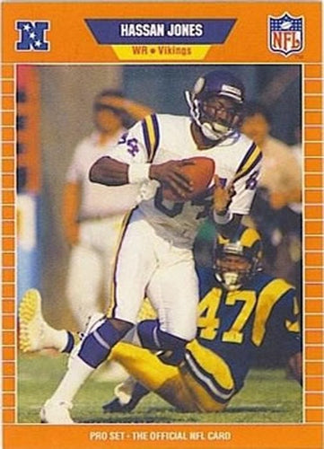 #230 Hassan Jones - Minnesota Vikings - 1989 Pro Set Football