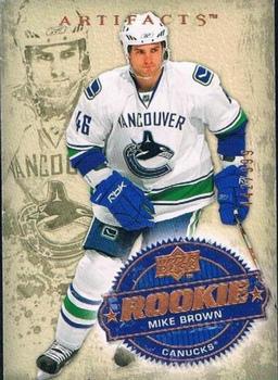 #230 Mike Brown - Vancouver Canucks - 2008-09 Upper Deck Artifacts Hockey
