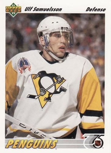 #230 Ulf Samuelsson - Pittsburgh Penguins - 1991-92 Upper Deck Hockey