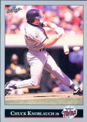 #230 Chuck Knoblauch - Minnesota Twins - 1992 Leaf Baseball