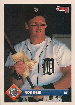 #231 Rob Deer - Detroit Tigers - 1993 Donruss Baseball