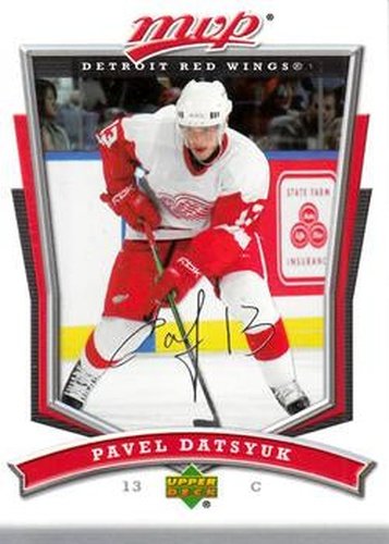 #231 Pavel Datsyuk - Detroit Red Wings - 2007-08 Upper Deck MVP Hockey