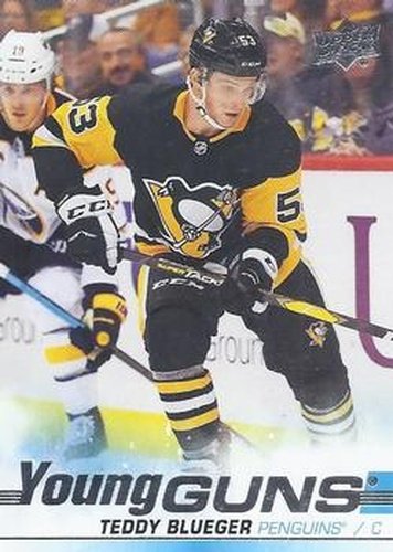 #231 Teddy Blueger - Pittsburgh Penguins - 2019-20 Upper Deck Hockey