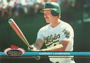 #231 Carney Lansford - Oakland Athletics - 1991 Stadium Club Baseball