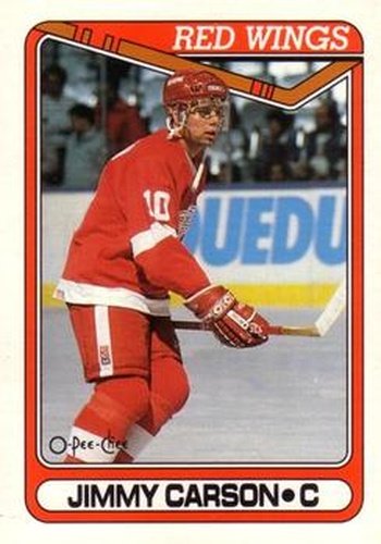 #231 Jimmy Carson - Detroit Red Wings - 1990-91 O-Pee-Chee Hockey