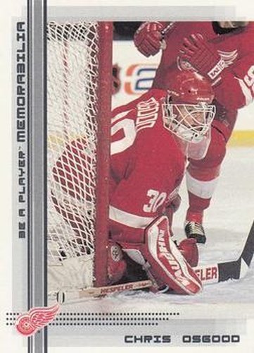 #231 Chris Osgood - Detroit Red Wings - 2000-01 Be a Player Memorabilia Hockey
