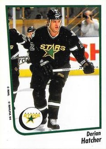 #231 Derian Hatcher - Dallas Stars - 1994-95 Panini Hockey Stickers