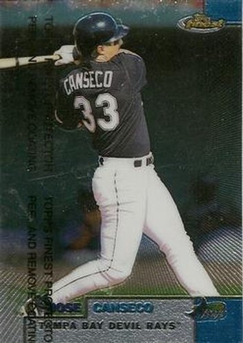 #231 Jose Canseco - Tampa Bay Devil Rays - 1999 Finest Baseball