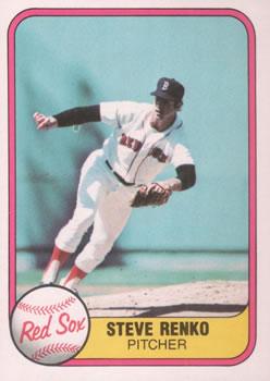 #231 Steve Renko - Boston Red Sox - 1981 Fleer Baseball