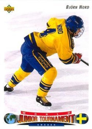 #231 Bjorn Nord - Sweden - 1992-93 Upper Deck Hockey