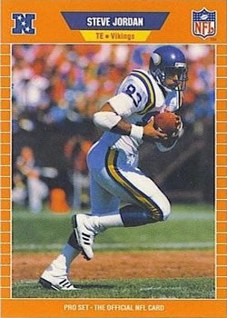 #231 Steve Jordan - Minnesota Vikings - 1989 Pro Set Football