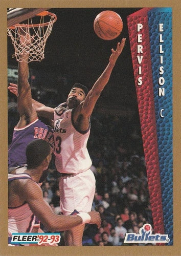 #231 Pervis Ellison - Washington Bullets - 1992-93 Fleer Basketball