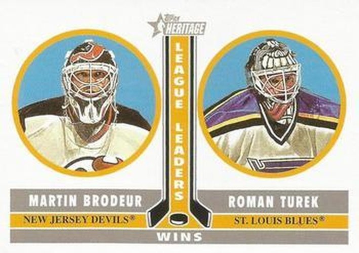 #231 Martin Brodeur / Roman Turek - New Jersey Devils / St. Louis Blues - 2000-01 Topps Heritage Hockey