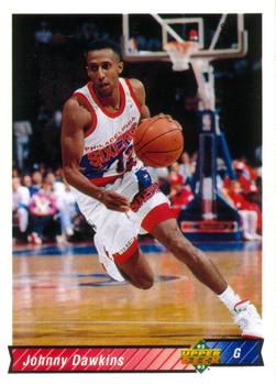 #231 Johnny Dawkins - Philadelphia 76ers - 1992-93 Upper Deck Basketball