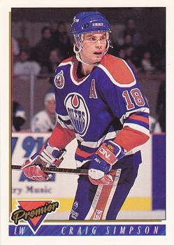 #231 Craig Simpson - Edmonton Oilers - 1993-94 Topps Premier Hockey