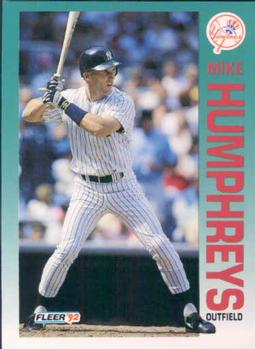 #231 Mike Humphreys - New York Yankees - 1992 Fleer Baseball