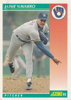 #231 Jaime Navarro - Milwaukee Brewers - 1992 Score Baseball