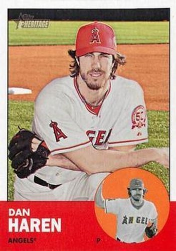 #231a Dan Haren - Los Angeles Angels - 2012 Topps Heritage Baseball