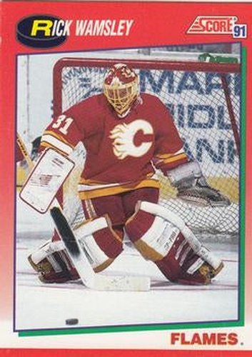 #232 Rick Wamsley - Calgary Flames - 1991-92 Score Canadian Hockey