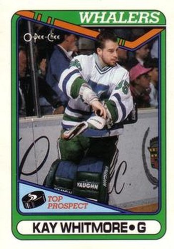 #232 Kay Whitmore - Hartford Whalers - 1990-91 O-Pee-Chee Hockey