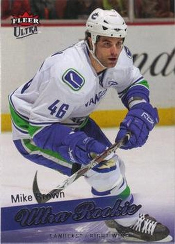#232 Mike Brown - Vancouver Canucks - 2008-09 Ultra Hockey