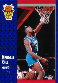 #232 Kendall Gill - Charlotte Hornets - 1991-92 Fleer Basketball
