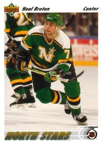 #232 Neal Broten - Minnesota North Stars - 1991-92 Upper Deck Hockey