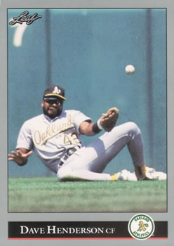 #232 Dave Henderson - Oakland Athletics - 1992 Leaf Baseball