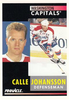 #232 Calle Johansson - Washington Capitals - 1991-92 Pinnacle Hockey