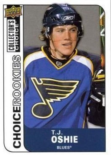 #232 T.J. Oshie - St. Louis Blues - 2008-09 Collector's Choice Hockey
