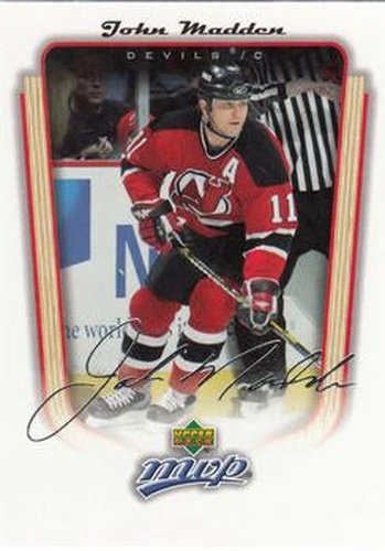 #232 John Madden - New Jersey Devils - 2005-06 Upper Deck MVP Hockey