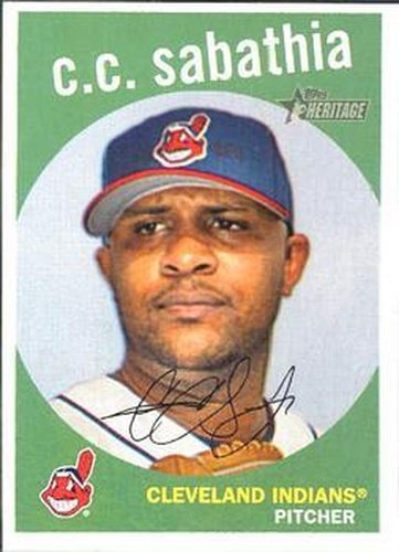 #232 CC Sabathia - Cleveland Indians - 2008 Topps Heritage Baseball