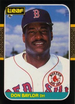 #232 Don Baylor - Boston Red Sox - 1987 Leaf Baseball