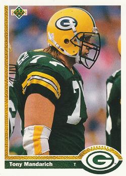 #232 Tony Mandarich - Green Bay Packers - 1991 Upper Deck Football