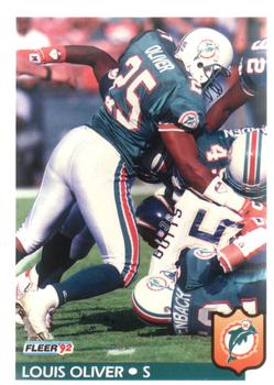 #232 Louis Oliver - Miami Dolphins - 1992 Fleer Football