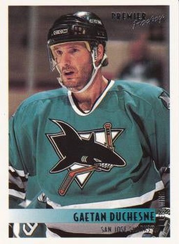 #232 Gaetan Duchesne - San Jose Sharks - 1994-95 O-Pee-Chee Premier Hockey