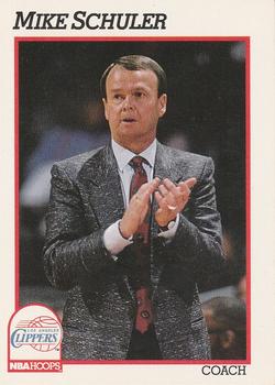 #232 Mike Schuler - Los Angeles Clippers - 1991-92 Hoops Basketball