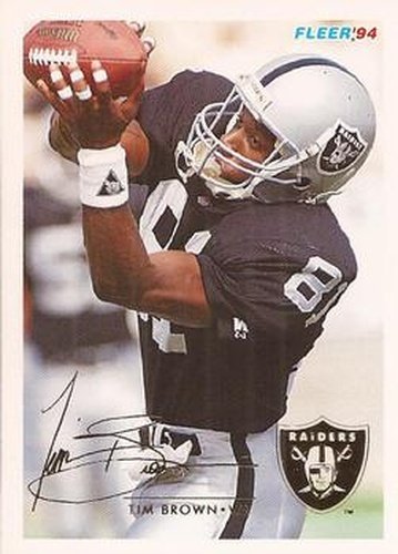 #232 Tim Brown - Los Angeles Raiders - 1994 Fleer Football