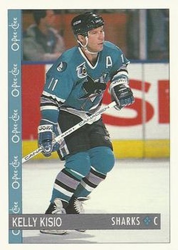 #232 Kelly Kisio - San Jose Sharks - 1992-93 O-Pee-Chee Hockey